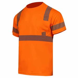 Camiseta de alta visibilidad con cinta reflectante para uso en construcción, fábrica e industria. - Product Image 2