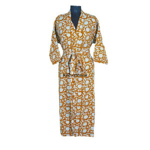 Vente en gros de vestes longues en coton 100% Kantha, cousues à la main, col en V, fermeture à cordon, respirantes, décontractées, toutes tailles, pour l'hiver et l'été - Product Image 2