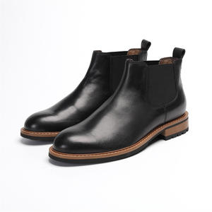 Botas Chelsea Retro de Cuero Vacuno con Amortiguación y Suavidad para Hombres, Ideales para Eventos Temáticos Vintage y Uso en la Oficina - Product Image 6