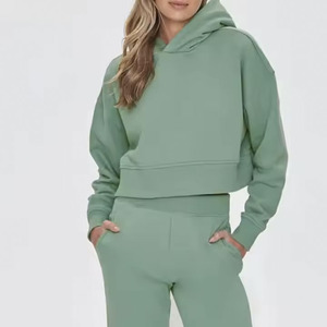Vêtements de sport Sweat à capuche et pantalons de survêtement surdimensionnés à imprimé bouffant Ensemble de joggeurs décontractés Vêtements de sport à capuche pour femmes - Product Image 1