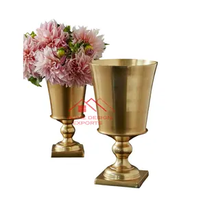 婚礼活动和派对装饰金属小号地板花瓶热卖家居和花园装饰配件金属花盆