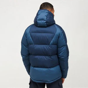 Vente chaude hommes doudoune haute rue conception professionnelle toile de couleur unie pour la saison d'hiver nouveau col montant élégant - Product Image 2