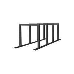 Sistema di binari di supporto, 4 supporti tubo in acciaio 60x60 mm, 2800x800mm (LxP), da avvitare, grigio - Product Image 1