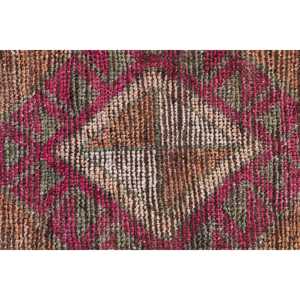 Turkish Vintage Herki <b>Rug</b> 1.8x10.6 ft, Orange <b>Runner</b> Abstract Wool <b>Rug</b> - Product Image 5