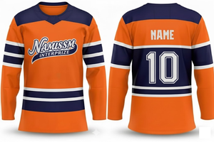 Maillot de hockey sur glace moderne et professionnel, sublimation, couleur personnalisée, tissu en maille respirant, logo brodé sur la poitrine, nom d'équipe personnalisé - Product Image 4