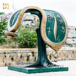 Célèbre Art abstrait extérieur jardin décor grandeur nature Salvador laiton Bronze <span class=keywords><strong>Dali</strong></span> horloge Statue Sculpture - Product Image 2