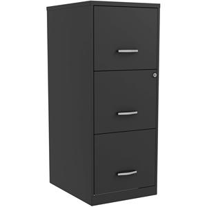 Armoire à dossiers verticale en métal noir à 3 tiroirs avec serrure, armoire de classement en acier verrouillable pour dossiers suspendus format Lettre/A4/Légal - Product Image 4