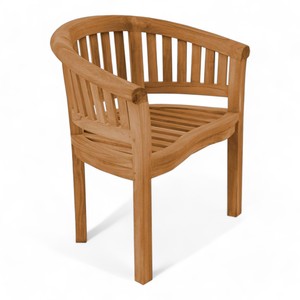 Sofá de jardín de madera de maní curvo de 1 plaza hecho a mano, silla de salón individual para exteriores de teca para hoteles, piscina, terrazas, parques, balcones - Product Image 5