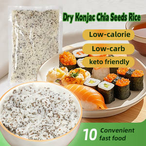 高品質チアシード低カロリー食事繊維損失脂肪白滝インスタントKonjacチアシードドライライス - Product Image 3