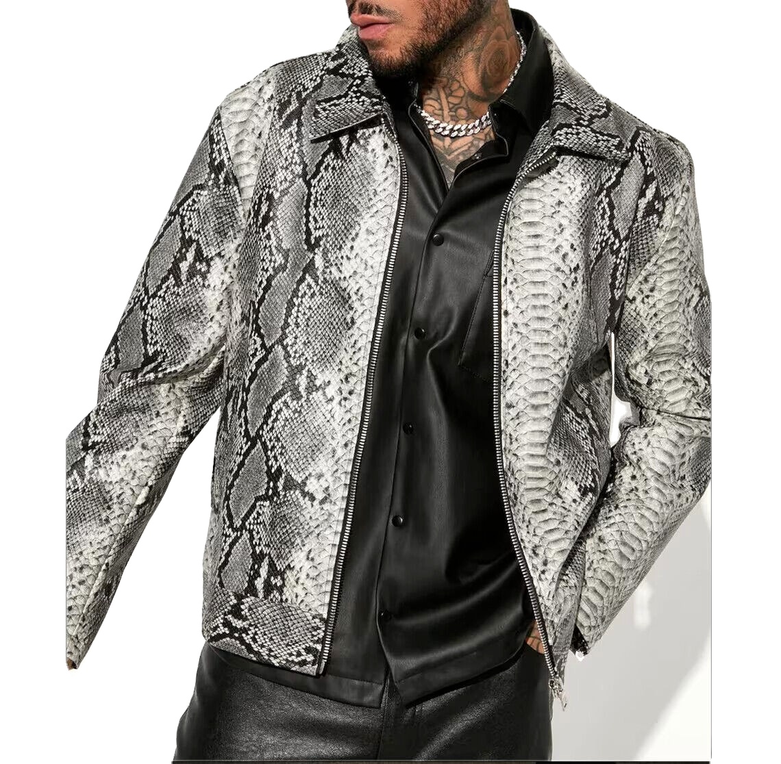ジャケット・アウター Roen spray coating snake skin jacket Roen spray coating snake skin jacket - メルカリ