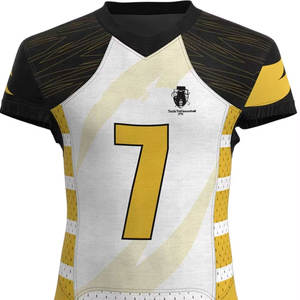 Conjunto de Uniforme de Fútbol Americano Sublimado Personalizado, Manga Corta, 100% Poliéster, Ligero, Alta Calidad - Product Image 4