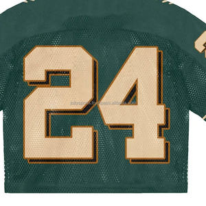 เสื้อกีฬาผ้าตาข่ายปะติดด้วยดีไซน์แฟชั่นเสื้อยืดผ้าฝ้าย100% ทรงหลวมและพิมพ์ลาย - Product Image 5