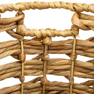 Juego de 4 Cestas de Almacenamiento de Jacinto de Agua con Tejido de Cola de Pescado Abierto, Cesta de Almacenamiento Hecha a Mano, Venta al por Mayor, Ecológica, Hecha en Vietnam - Product Image 5