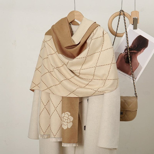 Bufanda de Cachemira de Otoño Invierno para mujer, chal grueso y cálido, lujo, suave, acogedor, elegante, accesorio de moda, estilo senior, envoltura versátil - Product Image 4