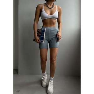 Yuksek Bel Biker Sort - Gri - Gri - Product Image 3