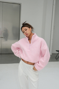 Sweat Jogger Stacked Pants Chándal Conjunto Chándal Personalizado Puff Print Crop Top Sudadera con capucha - Product Image 5