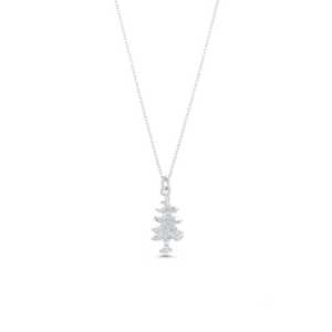 925 Sterling Silver Fine Pendant & Charm <b>Christmas</b> Tree Necklace - Product Image 6