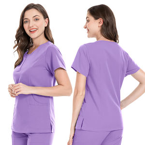 Ensembles d'uniformes d'infirmière d'hôpital de haute qualité d'été pour femmes Offre Spéciale des gommages médicaux pour le service d'OEM de personnel hospitalier disponible - Product Image 2