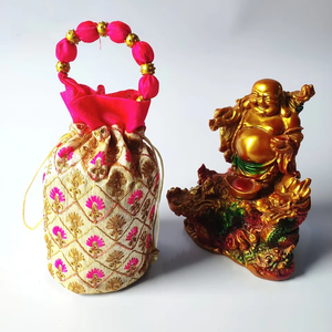Nueva llegada con clase Zari & Tikli trabajo de seda Potli para las mujeres nupcial boda bolsos noche Potli bolsa para las mujeres - Product Image 1