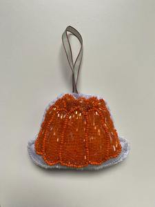 Porte-clés brodé de perles de fleurs : Breloque de sac Hibiscus faite à la main, accessoires de sac, perles de rocaille, porte-clés de voiture - Product Image 6