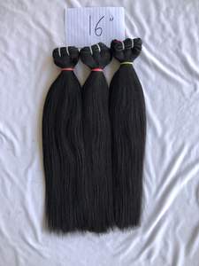 Vente chaude 100% brut non transformé Temple indien Premium droite Extension de cheveux humains Machine Double trame pleine cuticule alignée - Product Image 5