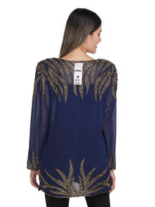 เสื้อคลุมอาบายะห์อิสลามแบบขายส่งสำหรับผู้หญิง ประดับลูกปัดและเลื่อม เหมาะสำหรับงานเลี้ยงตอนเย็น งานค็อกเทล งานเฉลิมฉลอง งานกลางคืน งานปาร์ตี้ งานพรอม - Product Image 6