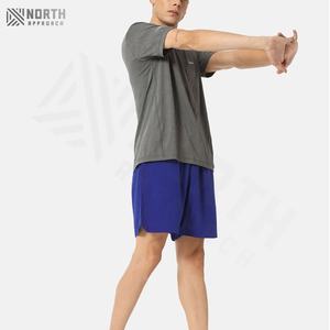Shorts décontractés pour hommes respirants, taille mi-haute, imprimé, séchage rapide, fermeture à cordon, couleur bleue, service OEM, shorts de basket-ball d'été - Product Image 4