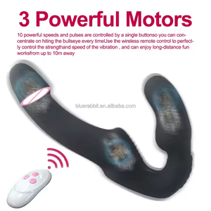 Vibromasseurs gode lesbien <span class=keywords><strong>double</strong></span> face télécommandés à 10 vibrations - Product Image 5