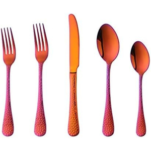 Elegante juego de cubiertos de acero inoxidable Nuevo diseño Cubiertos dorados Cuchara Tenedor Cuchillo para bodas y cenas occidentales-Venta al por mayor - Product Image 5