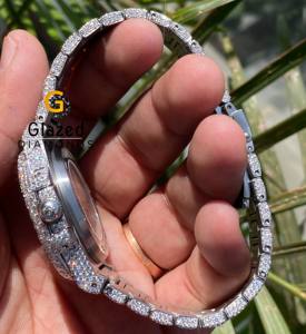 นาฬิกาข้อมือเพชรฮิปฮอปโมอิสซาไนต์หรูหราไม่เหมือนใครพร้อมด้วยความชัดเจนและหน้าปัดออกแบบได้ตามต้องการสำหรับผู้ชาย - Product Image 5