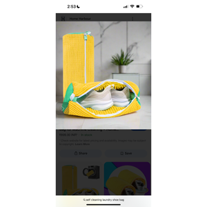 Bolsa de tela para lavar zapatos - Product Image 1