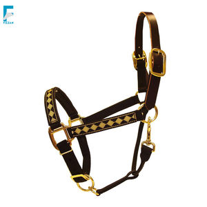 Meilleure vente de bride équestre professionnelle licou en cuir de haute qualité avec logo personnalisé équipement d'équitation essentiel - Product Image 3