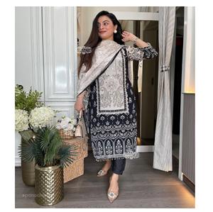 Conjunto de Top y pantalón étnico de diseñador elegante con estampado y espejo Trending Dupatta para fiestas festivas e informales y ropa - Product Image 1