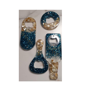 ที่เปิดขวดทำจากเรซินประกายสีทองพิมพ์โลโก้ได้ตามต้องการสีดำและสีขาว - Product Image 3