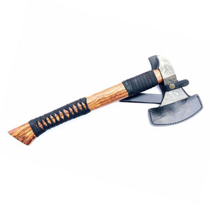 Venta al por mayor personalizado de alta calidad OEM ODM servicio hecho a mano nuevo diseño de acero al carbono vikingo al aire libre de acero al carbono hacha vikinga al aire libre - Product Image 3