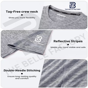 เสื้อออกกำลังกายแขนสั้นของผู้ชายเสื้อยืดออกกำลังกายแห้งเร็ว - Product Image 4