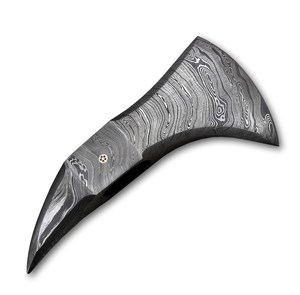 Cabeza de Hacha de Acero de Damasco Estilo Nórdico Personalizable, Hacha Vikinga con Mango de Madera, Forjada a Mano de Grado Industrial, OEM - Product Image 1