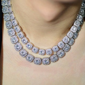 Collier chaîne cubaine Miami Hip Hop plaqué or 18 carats en argent sterling 925 de haute qualité, incrusté de pierres, unisexe, luxe, plaqué argent - Product Image 4