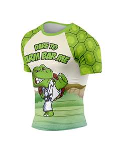 Regular Fit <b>Men's</b> Sports Compression Shirt Knitted Breathable Quick Dry Workout Fitness Rash Guard - Product Image 3