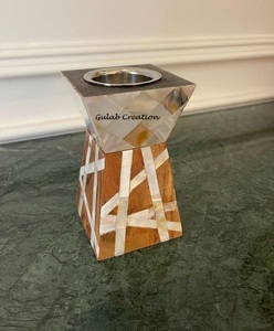 Quemador Bakhoor de madera de mango hecho a mano con soporte de incienso decorativo con incrustaciones de nácar para fragancia casera y quema de Oud - Product Image 3