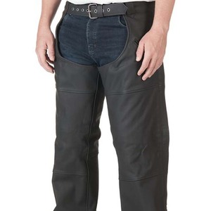 Hombres de cuero Chaps Motocicleta Chaps Plain Bikers Montar Pantalones Vaquero Personalizado Logotipo de cuero CHAPS - Product Image 4