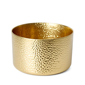 Bol décoratif fait à la main en aluminium doré minimaliste avec inscription en forme de feuille Vaisselle occidentale servant un plat de riz quantité minimale de commande 100pcs - Product Image 6