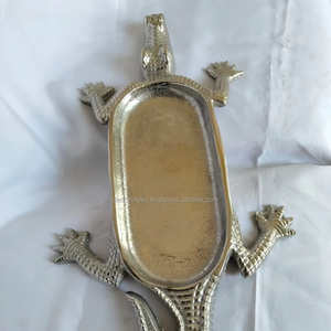 Plateau de service en aluminium de haute qualité Plateau de service décoratif en aluminium Artisanat à bas prix - Product Image 1