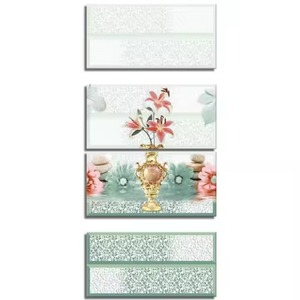 Azulejos de pared de cerámica de 12x24 más demandados, azulejos esmaltados interiores con patrón de flores de baño de 300x600mm brillantes digitales de 30x60cm - Product Image 4