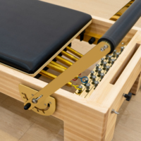 Máquina de Pilates de Lujo en Madera de Arce Dorada, Resistente y Saludable, Profesional, de Grado Comercial para Estudio, Venta al Por Mayor, para Yoga y Fitness