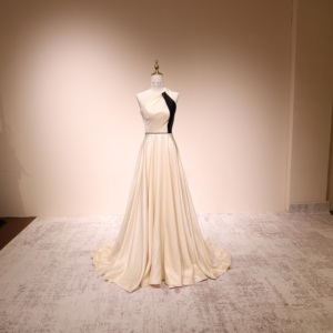 Buy In Bulk One Shoulder Satin Wedding Dress Sequin Details | Alibaba.com