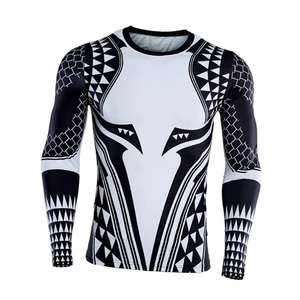 Best Quality Wholesale Rash Guard Customized Long Sleeve Rush Guard Stretch Fitness Quick Dry <b>Swim</b> Wear <b>Men</b> Rash Guard - Product Image 2