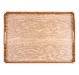Plateau en bois Plateau en bois de service petit déjeuner de qualité supérieure Plateau de service en bois rustique moderne personnalisé - Product Image 5