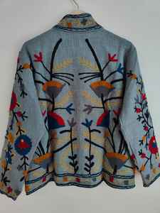 Chaqueta Suzani de Algodón Hecha a Mano, Abrigo Boho Tribal TNT, Chaqueta de Moda para Festivales, Chaqueta Étnica Bordada, Abrigo de Algodón Suzani - Product Image 5
