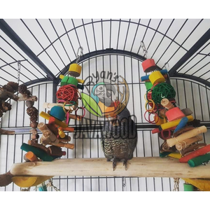 Ensemble de jouets à mâcher perroquet oiseau en bois massif indonésien parfait pour toutes les occasions à bon prix - Product Image 4